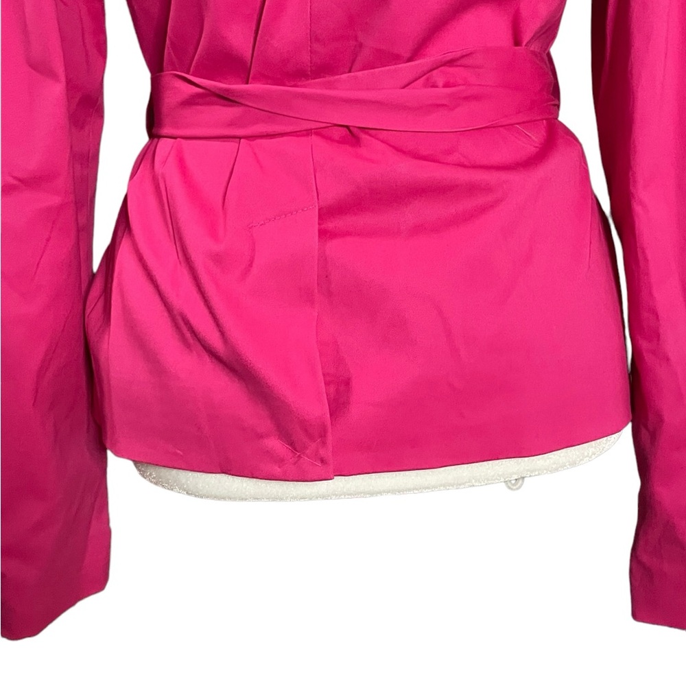 Apostrophe Small Hot Pink Double Breasted Women’s Blazer with Tie Waist - Picture 13 of 16